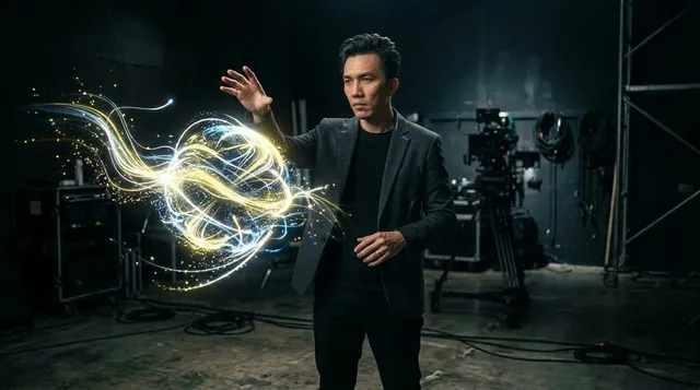 Marco Tan 在影棚中引导 AI 光流