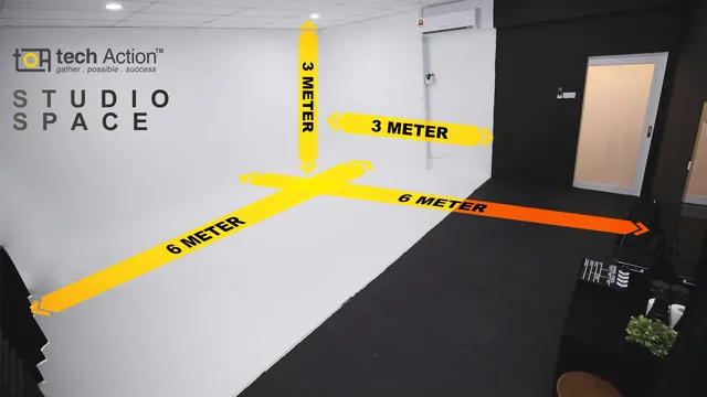 Studio space: 6m × 6m × 3m
